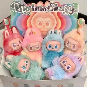 Labubu Big Into Energy Colorful Plush Stuffed monsters 1pc random